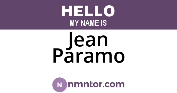 Jean Paramo