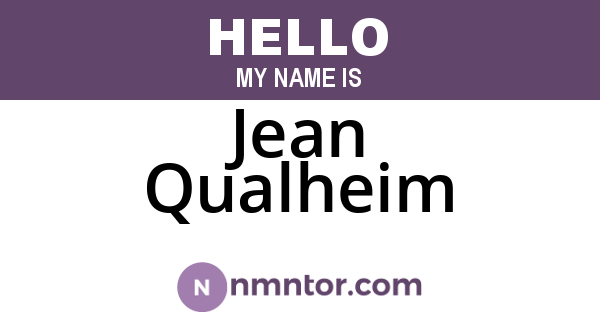 Jean Qualheim