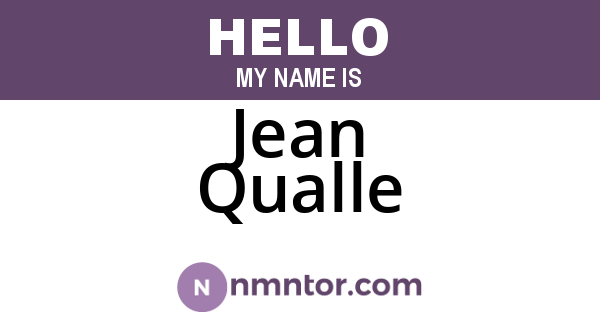 Jean Qualle
