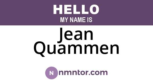 Jean Quammen
