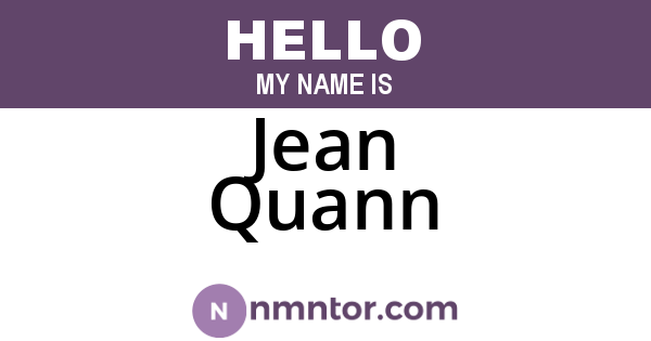 Jean Quann