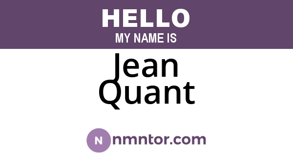 Jean Quant