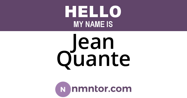 Jean Quante