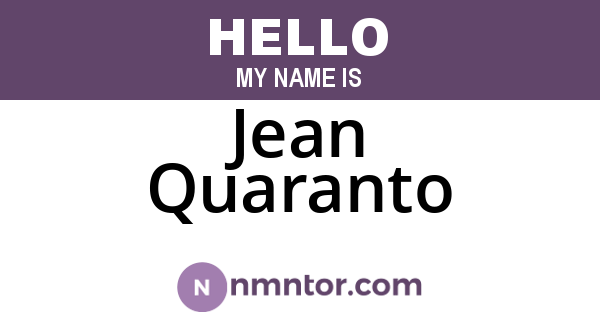 Jean Quaranto