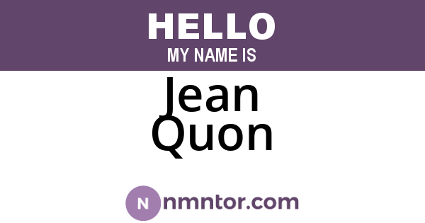 Jean Quon