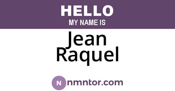 Jean Raquel