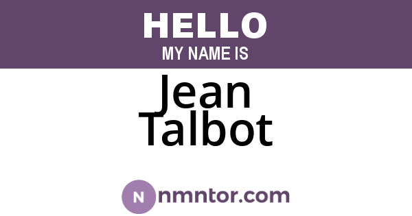 Jean Talbot