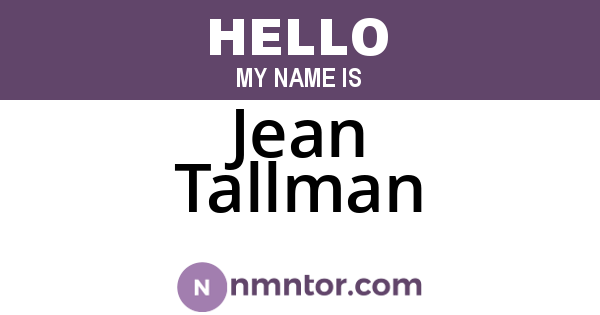 Jean Tallman