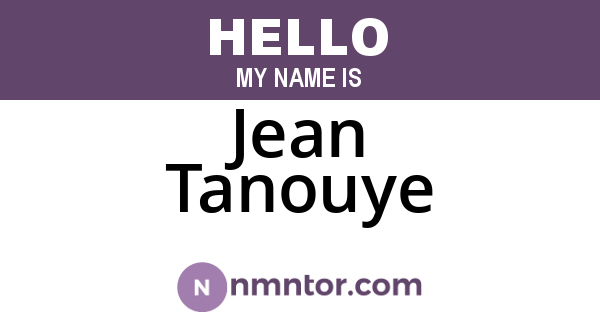 Jean Tanouye