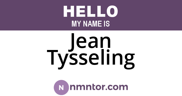 Jean Tysseling