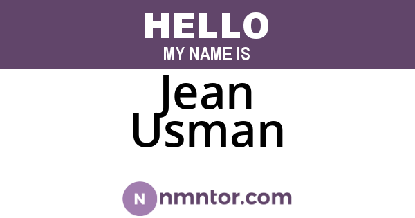 Jean Usman