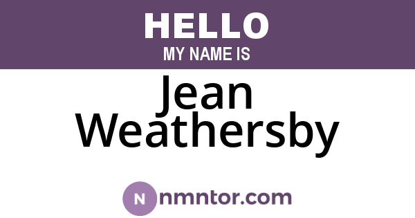 Jean Weathersby