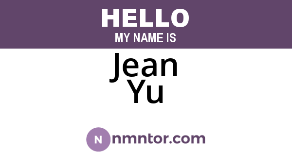 Jean Yu