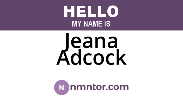 Jeana Adcock