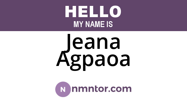 Jeana Agpaoa