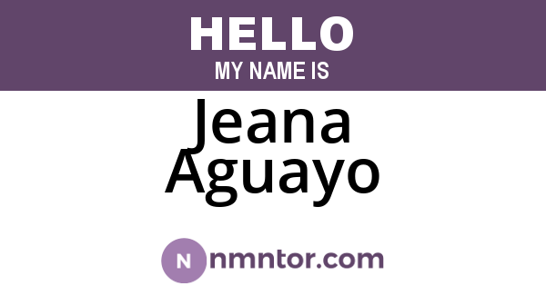 Jeana Aguayo