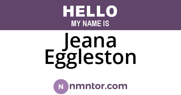 Jeana Eggleston