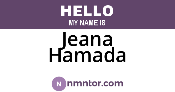 Jeana Hamada