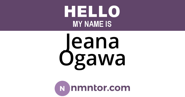 Jeana Ogawa
