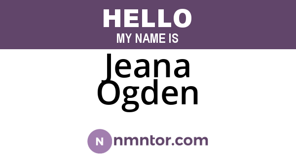 Jeana Ogden