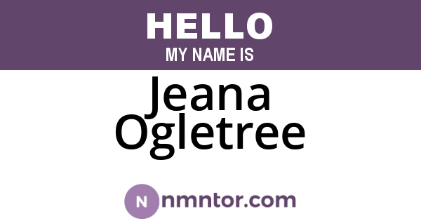 Jeana Ogletree
