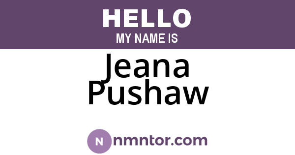 Jeana Pushaw