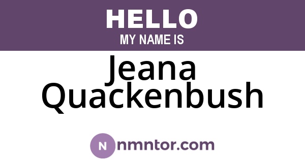 Jeana Quackenbush