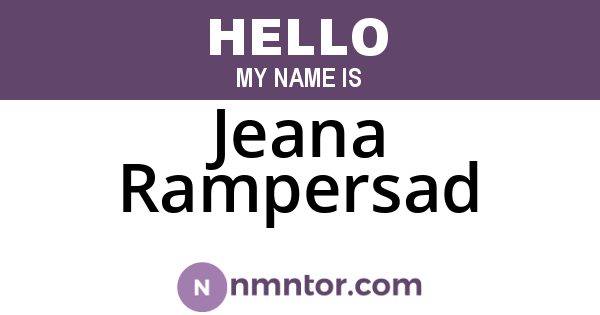 Jeana Rampersad