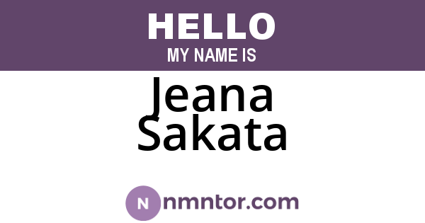 Jeana Sakata