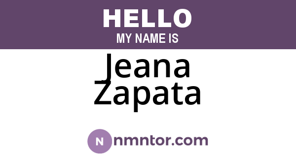 Jeana Zapata