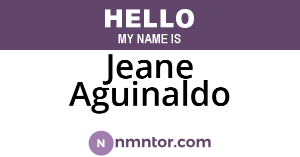 Jeane Aguinaldo