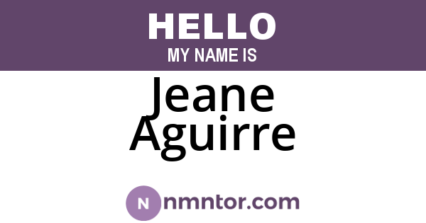 Jeane Aguirre