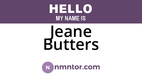 Jeane Butters