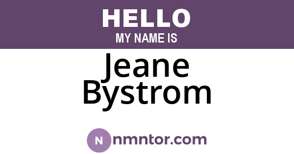 Jeane Bystrom
