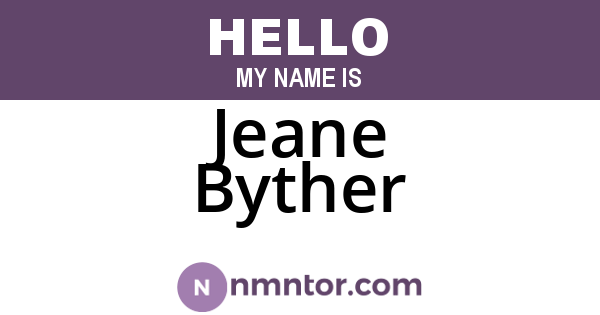 Jeane Byther