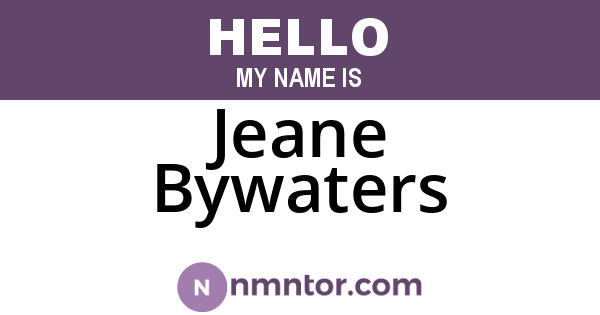 Jeane Bywaters
