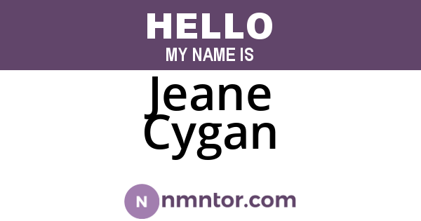 Jeane Cygan