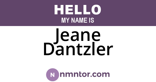 Jeane Dantzler