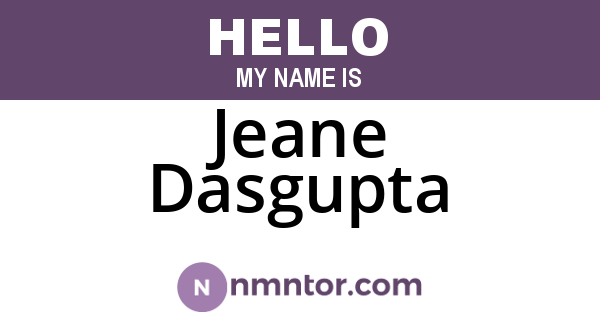 Jeane Dasgupta