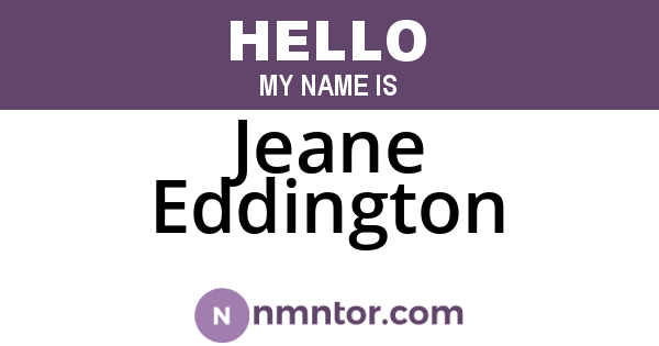 Jeane Eddington
