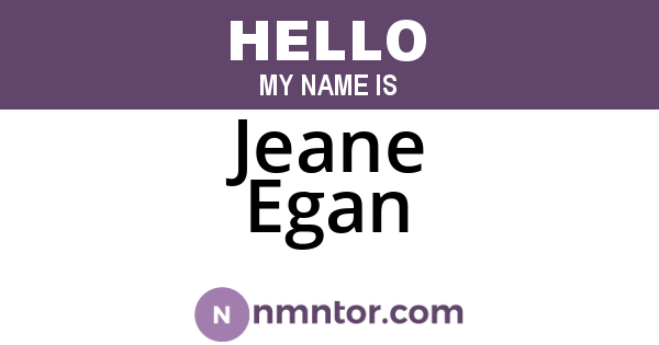 Jeane Egan