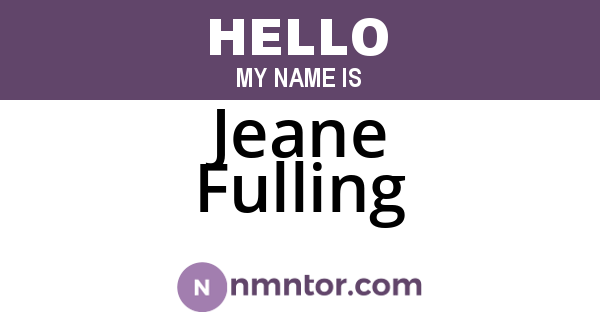 Jeane Fulling