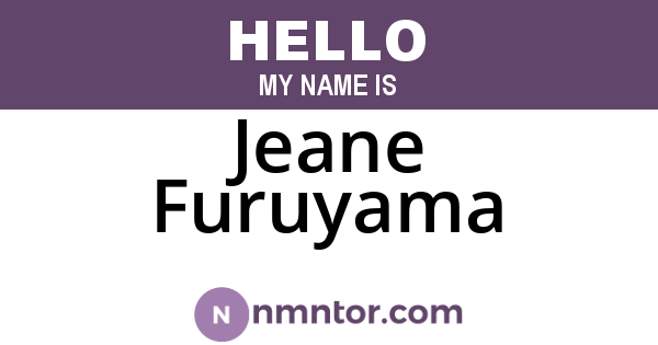 Jeane Furuyama