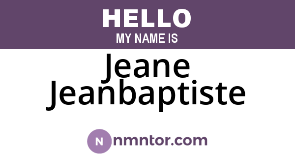 Jeane Jeanbaptiste