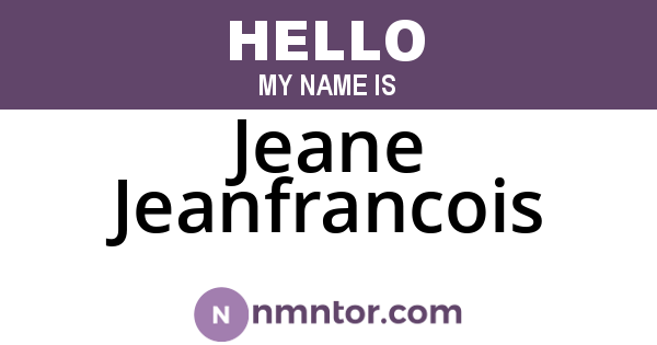 Jeane Jeanfrancois