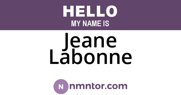 Jeane Labonne