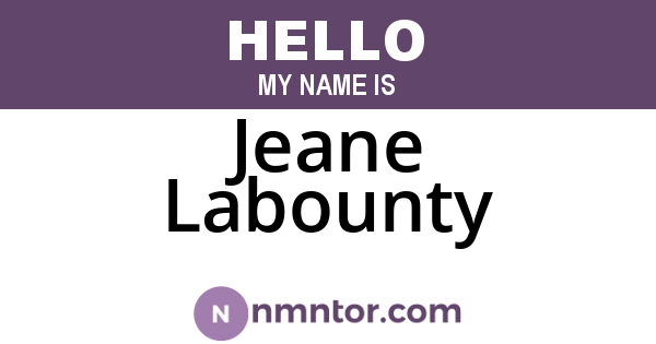 Jeane Labounty