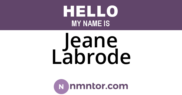 Jeane Labrode