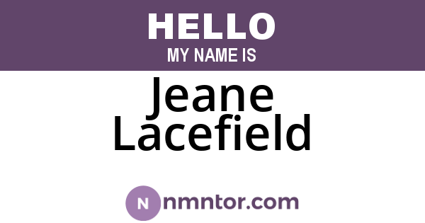 Jeane Lacefield