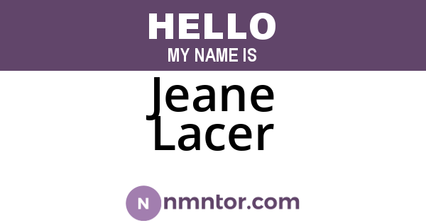 Jeane Lacer